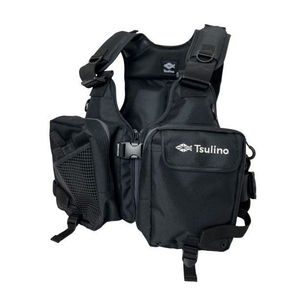 ゲームベスト TLV-10【ウェーディング用ライフジャケット/救命胴衣/ライフジャケット/ライフベスト】(ブラック-スリム フリーサイズ)